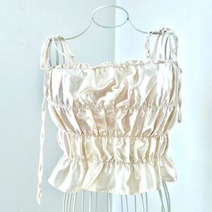 Shein cream, cropped top. Size S